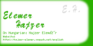 elemer hajzer business card